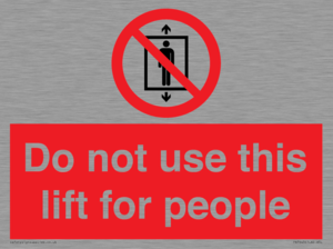 PA7643: Do not use this lift for people