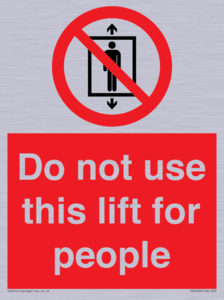 PA7643: Do not use this lift for people