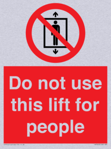PA7643: Do not use this lift for people