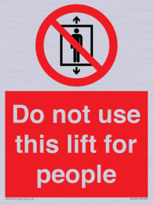 PA7643: Do not use this lift for people