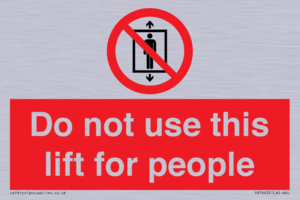PA7643: Do not use this lift for people