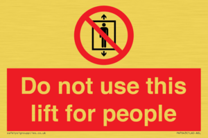 PA7643: Do not use this lift for people