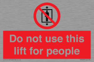 PA7643: Do not use this lift for people