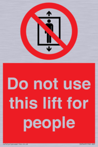 PA7643: Do not use this lift for people