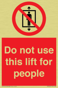 PA7643: Do not use this lift for people