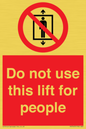 PA7643: Do not use this lift for people