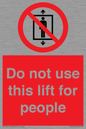 PA7643: Do not use this lift for people