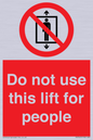 PA7643: Do not use this lift for people