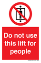 PA7643: Do not use this lift for people
