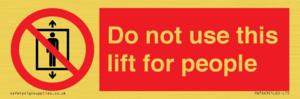 PA7643: Do not use this lift for people