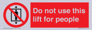 PA7643: Do not use this lift for people