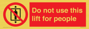 PA7643: Do not use this lift for people