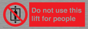 PA7643: Do not use this lift for people