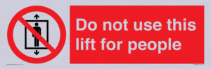 PA7643: Do not use this lift for people