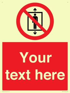 PA7661: Custom prohibition Do not use this lift for people