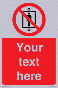 PA7661: Custom prohibition Do not use this lift for people