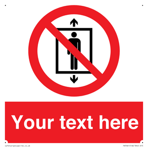 PA7661: Custom prohibition Do not use this lift for people