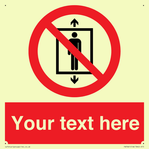 PA7661: Custom prohibition Do not use this lift for people