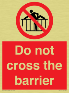 PA7715: Do not cross the barrier