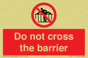 PA7715: Do not cross the barrier
