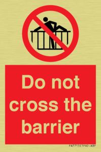 PA7715: Do not cross the barrier
