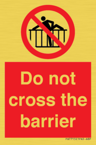 PA7715: Do not cross the barrier