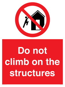 PA7717: Do not climb on the structures