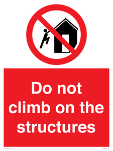 PA7717: Do not climb on the structures