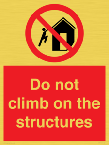 PA7717: Do not climb on the structures