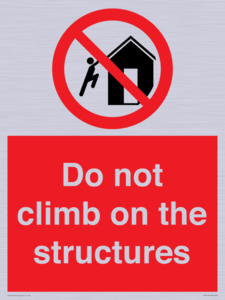 PA7717: Do not climb on the structures