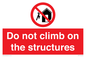 PA7717: Do not climb on the structures