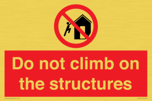 PA7717: Do not climb on the structures