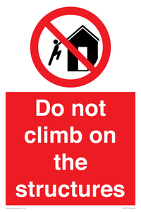 PA7717: Do not climb on the structures