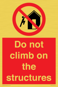 PA7717: Do not climb on the structures