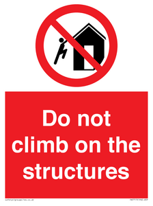 PA7717: Do not climb on the structures
