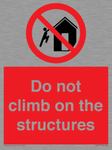 PA7717: Do not climb on the structures