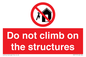 PA7717: Do not climb on the structures