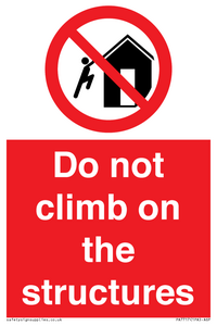 PA7717: Do not climb on the structures