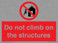 PA7717: Do not climb on the structures