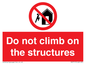 PA7717: Do not climb on the structures