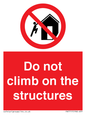 PA7717: Do not climb on the structures