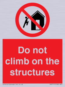 PA7717: Do not climb on the structures