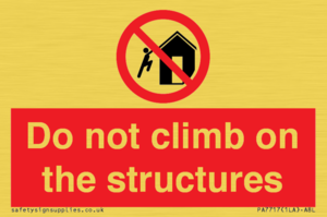 PA7717: Do not climb on the structures