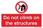 PA7717: Do not climb on the structures