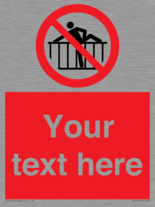 PA7725: Custom prohibition do not cross barrier