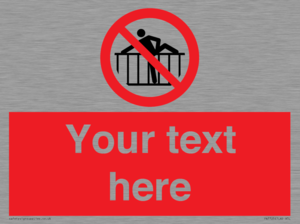 PA7725: Custom prohibition do not cross barrier