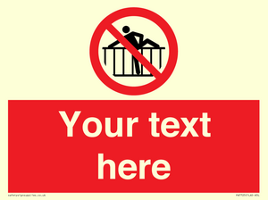 PA7725: Custom prohibition do not cross barrier
