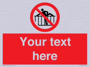 PA7725: Custom prohibition do not cross barrier