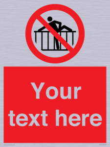 PA7725: Custom prohibition do not cross barrier