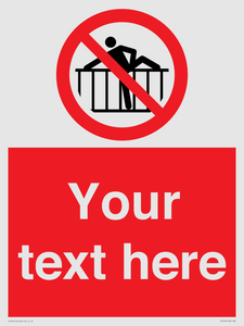 PA7725: Custom prohibition do not cross barrier